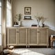 preview thumbnail 2 of 12, Art Leon Woven Rattan Wicker Doors Accent Cabinet Sideboards Natural Finished