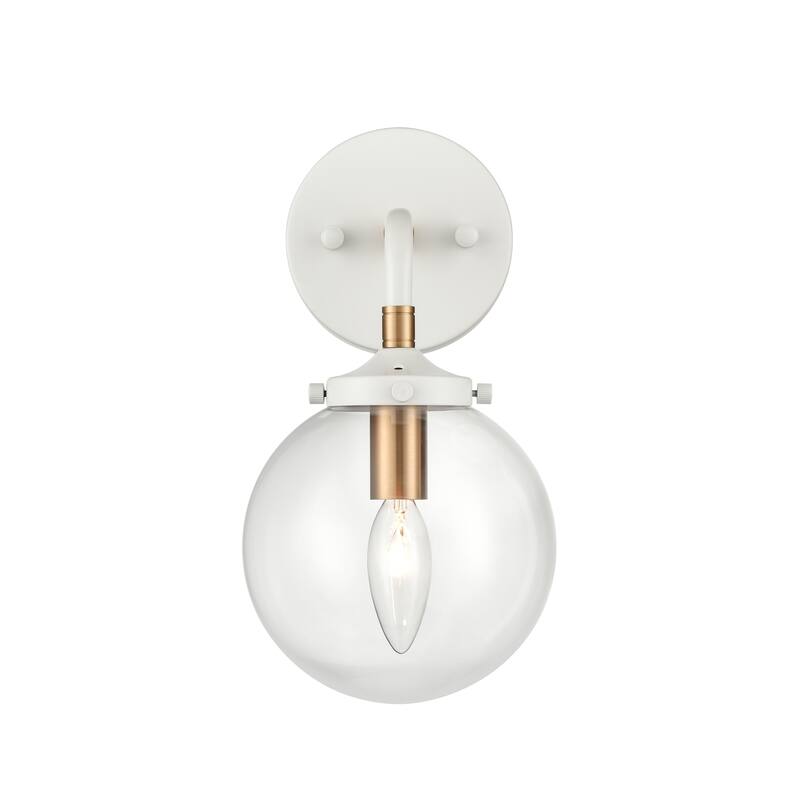 Elk Home Boudreaux Matte White With Clear Glass 1 Light Sconce
