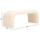 preview thumbnail 43 of 57, SAFAVIEH Tenko Modern Minimalist Glam Bench - 45" W x 18" D x 19" H