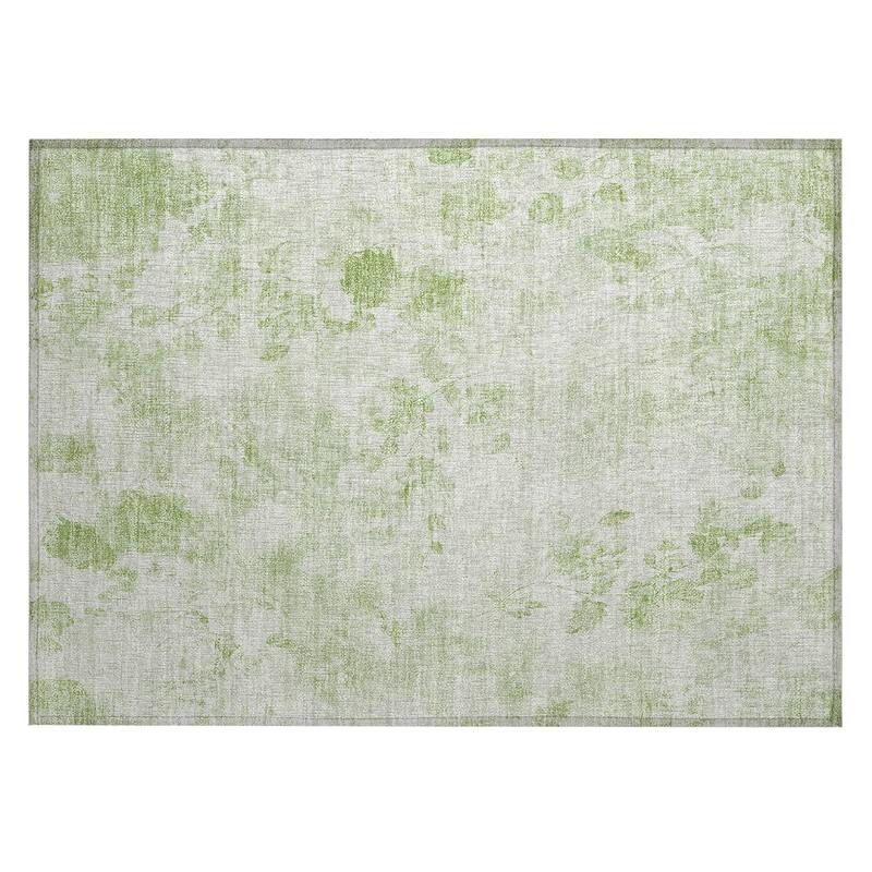 Machine Washable Indoor/ Outdoor Chantille Vanishing Floral Rug