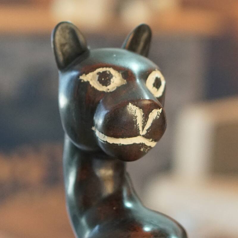 Novica Handmade Save Our Wildlife Wood Sculpture