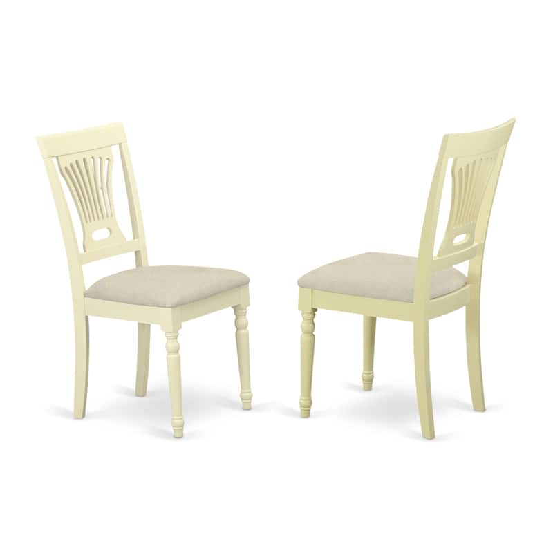 Kitchen Dining Chairs Wood Seat - Buttermilk Cherry Finish - Set of 4