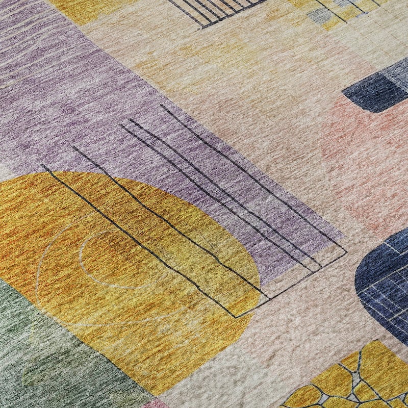 Premium Washable Super Soft Abstract Contemporary Mayfield Rug