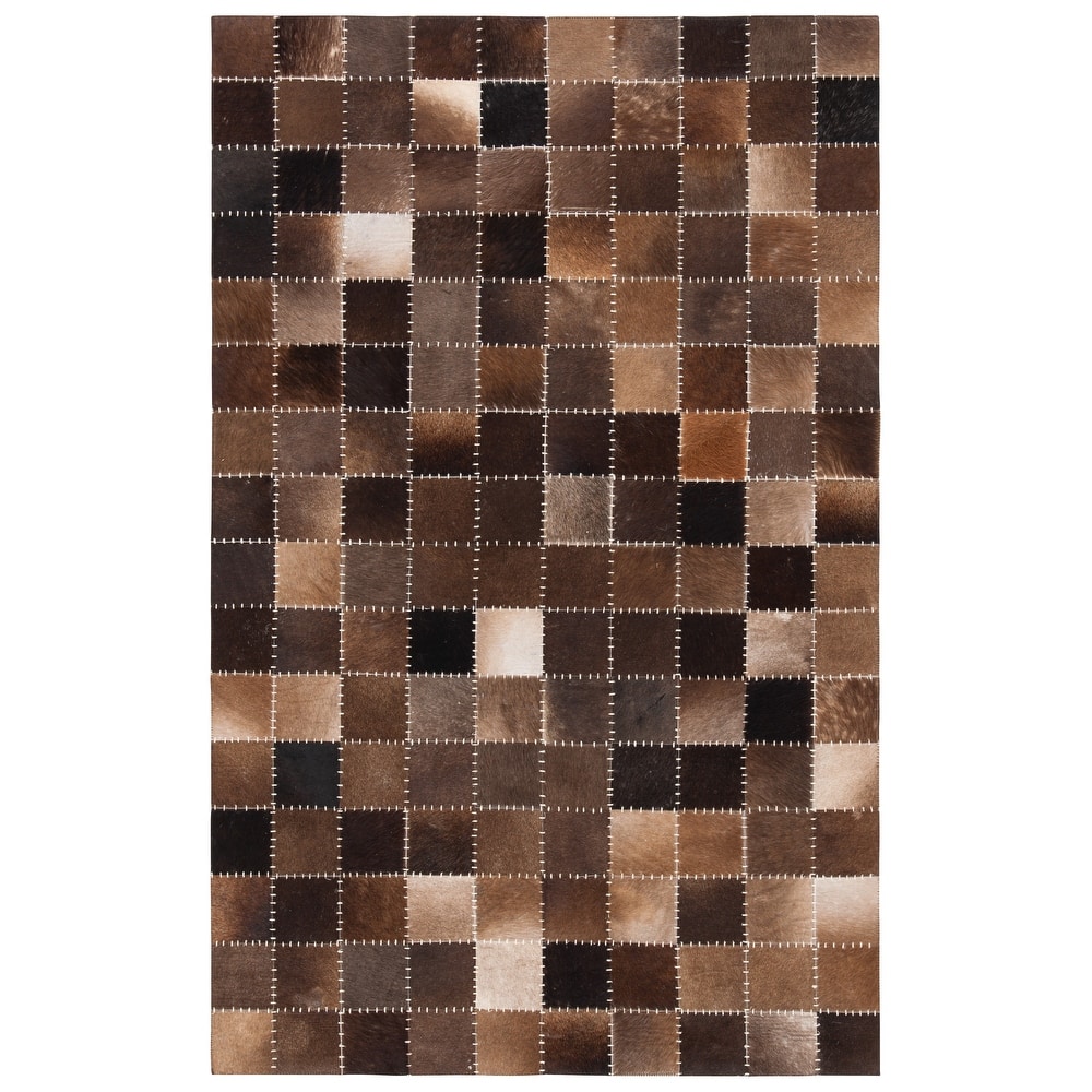 SAFAVIEH Handmade Studio Leather Luciana Natural Hide Leather Rug