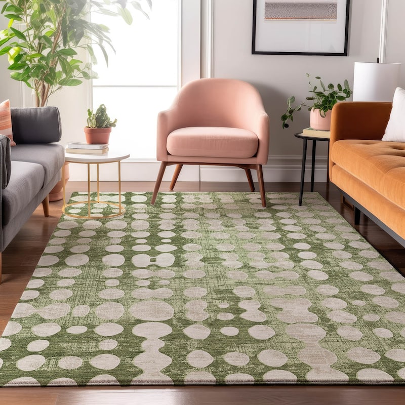 Premium Washable Super Soft Modern Connect Mayfield Rug - Aloe - 3' x 5'