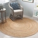 preview thumbnail 3 of 12, SAFAVIEH Handmade Natural Fiber Rhiain Farmhouse Chevron Fringe Tassel Jute Rug