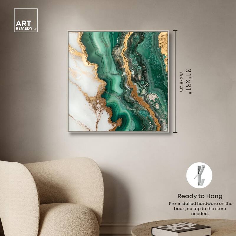 Malachite Majesty Canvas by Art Remedy