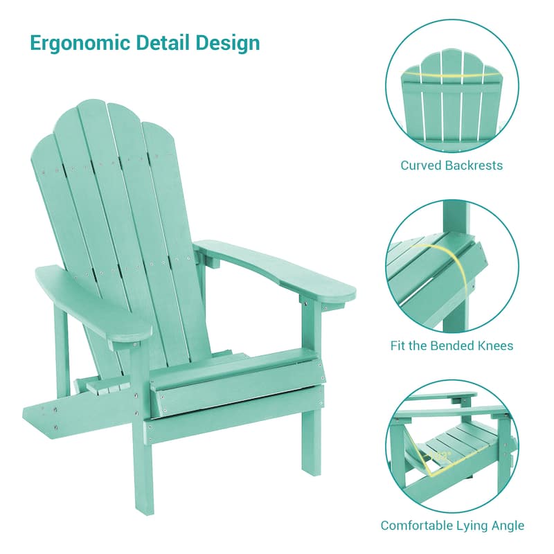 BONOSUKI Patio Adirondack Chairs Weather-resistant(Set of 2)