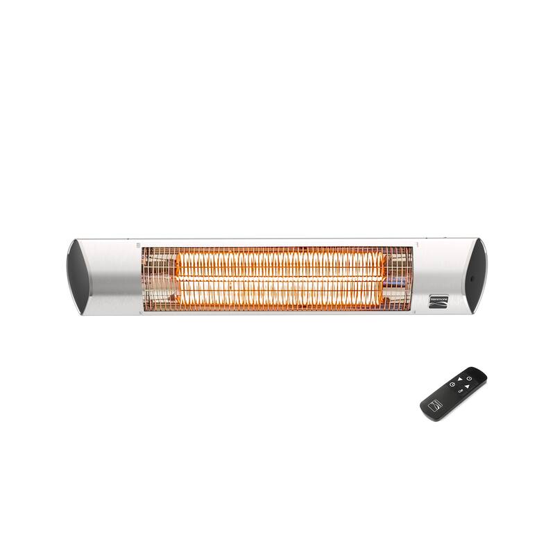 Kenmore Wall Mounted Electric Patio Heater with Remote - Silver