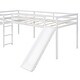 preview thumbnail 7 of 11, L-Shaped Twin Size Loft Bed with Ladder and Slide , Contemporary Design with Widened Ladder