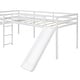 preview thumbnail 7 of 24, L-Shaped Twin Size Loft Kids Bed Frame with Ladder, Slide, and Solid Pine Wood Construction, Easy Assembly, White
