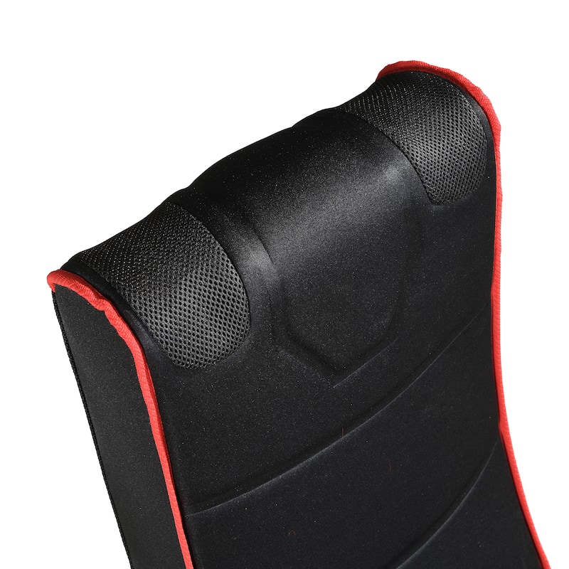 Polyester Foldable Gaming Chair with Bluetooth Speakers, LED Lighting, Vibration Massage and USB Charging Port
