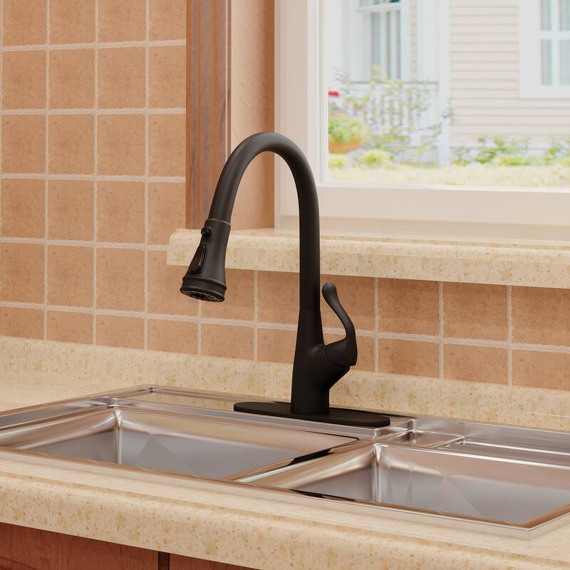 Clihome 3-Function 1 Handle PullDown Sprayer Kitchen Faucet