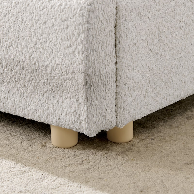 Stylish Curve-shaped Upholstered Platform Bed Frame Modern Minimalist Low Profile Bed with Curved Headboard Optional Storage Bed