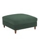 preview thumbnail 26 of 51, Modern Square Corduroy Upholstered Ottoman With Wood Leg