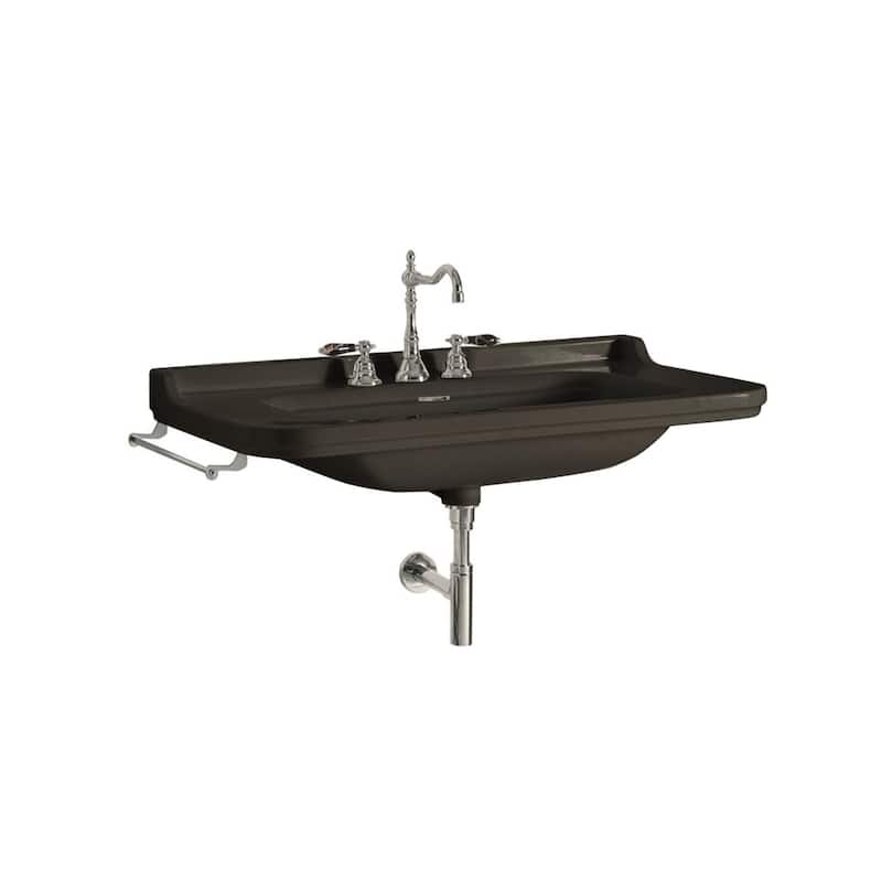 WS Bath Collections Waldorf 4142K4.01 Waldorf 39-3/8" Rectangular - Glossy Black