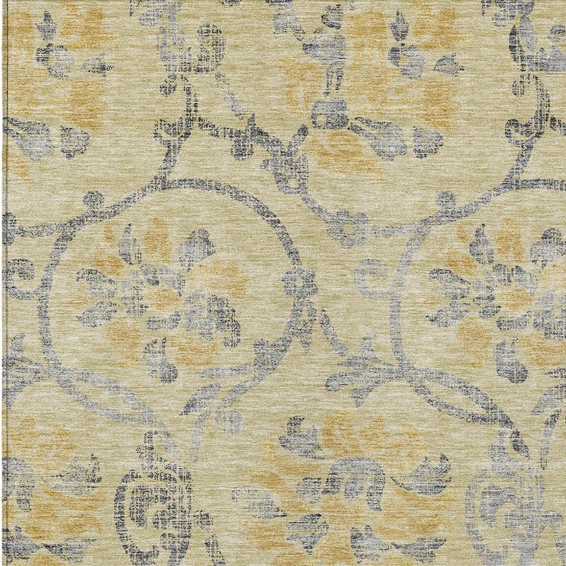 HomeRoots Floral Traditional Rectangle Outdoor Rug