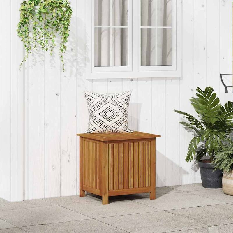 vidaXL Outdoor Storage Box, Solid Acacia Wood - 23.6" x 19.7" x 22.8"/41.7" (W x D x H)
