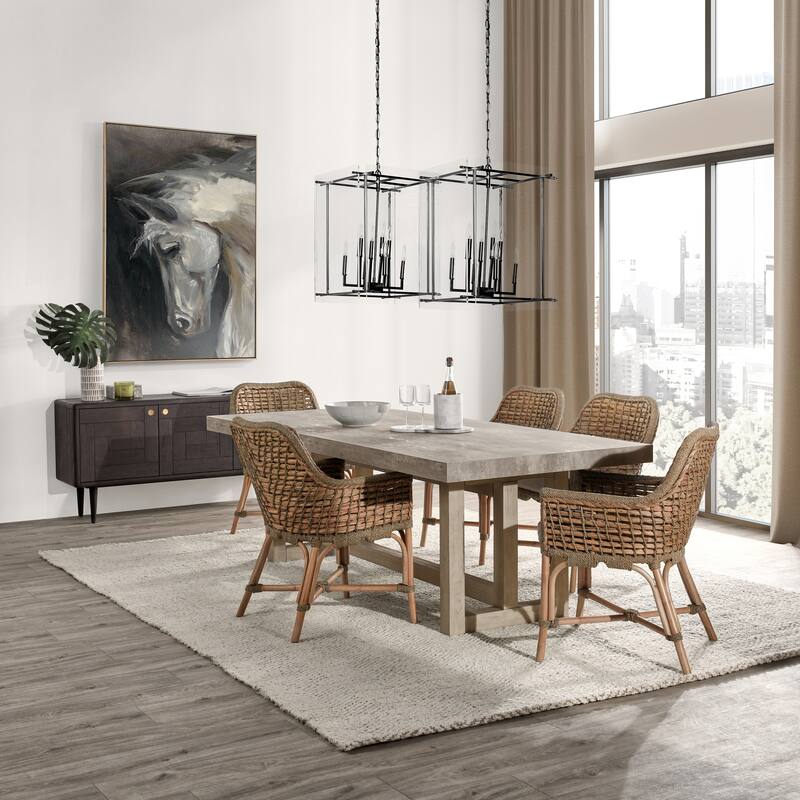 Lena 9-Light Iron and Acrylic Chandelier by Kosas Home - 24Hx18Wx18D