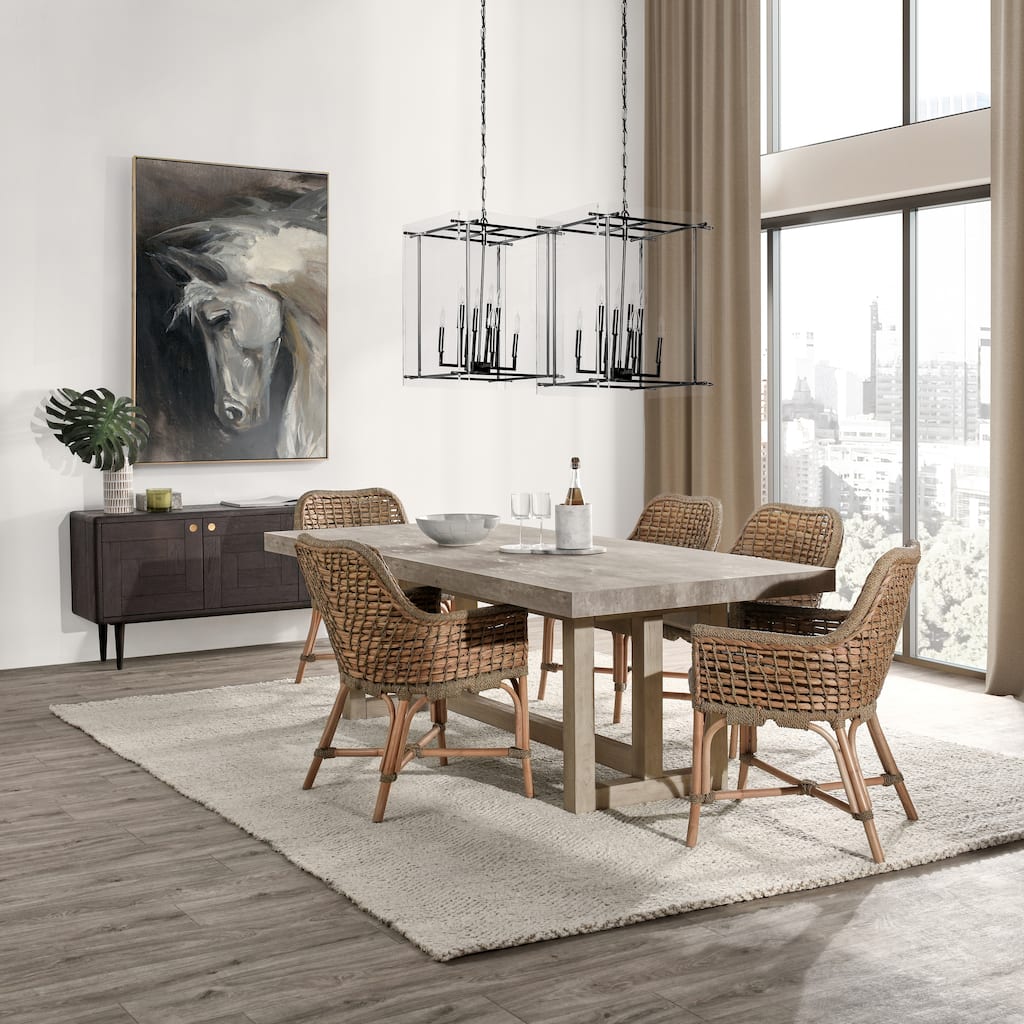Lena 9-Light Iron and Acrylic Chandelier by Kosas Home - 24Hx18Wx18D