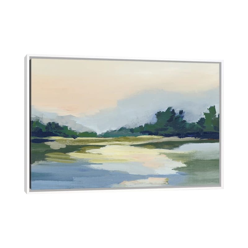 iCanvas "Forest Sunset View" by Lera Framed Canvas Print - White - 26x40