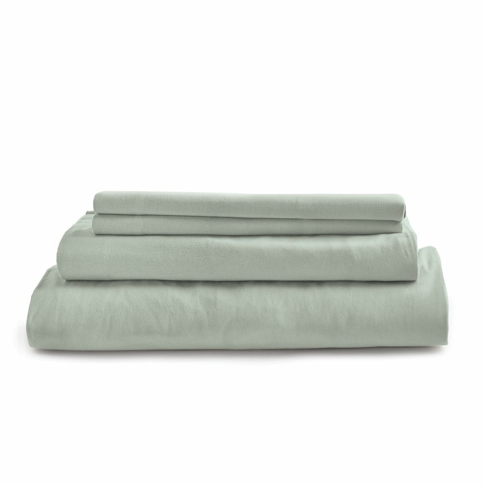 Modern Threads 4-Piece 100% Cotton Flannel Sheet Set - Soft, Durable, Perfect for All Seasons