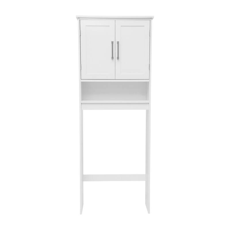 Modern Over the Toilet Cabinet with Shelves and Magnetic Closure Doors