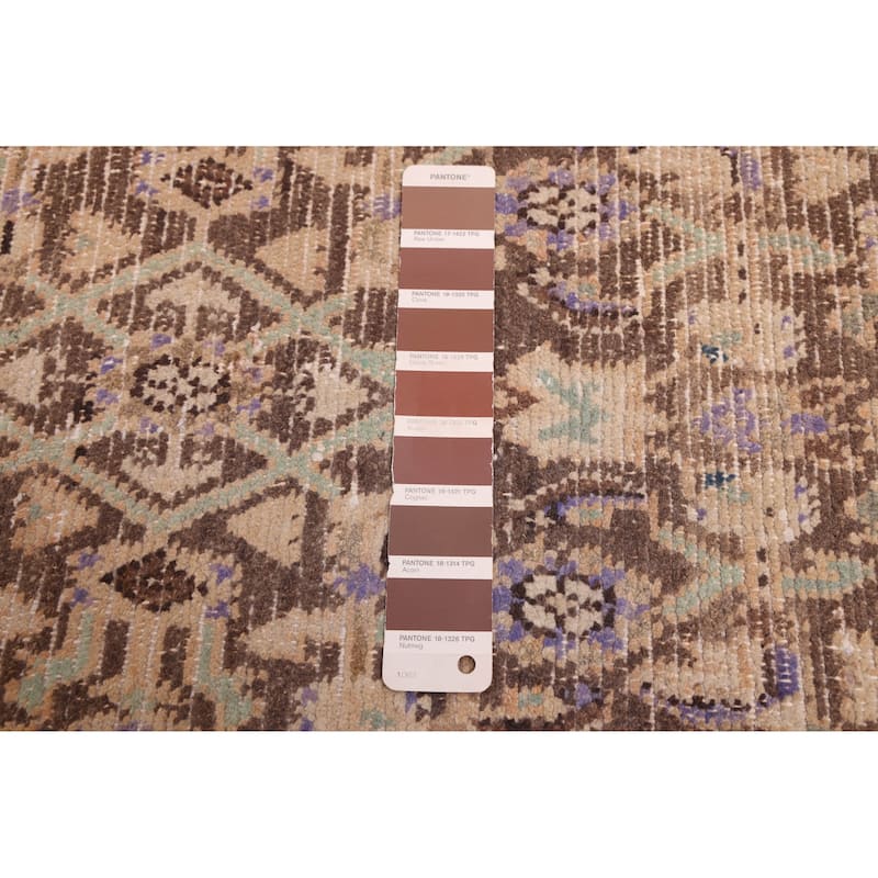 ECARPETGALLERY Hand-knotted Antalya Vintage Brown Wool Rug - 3'7 x 11'4
