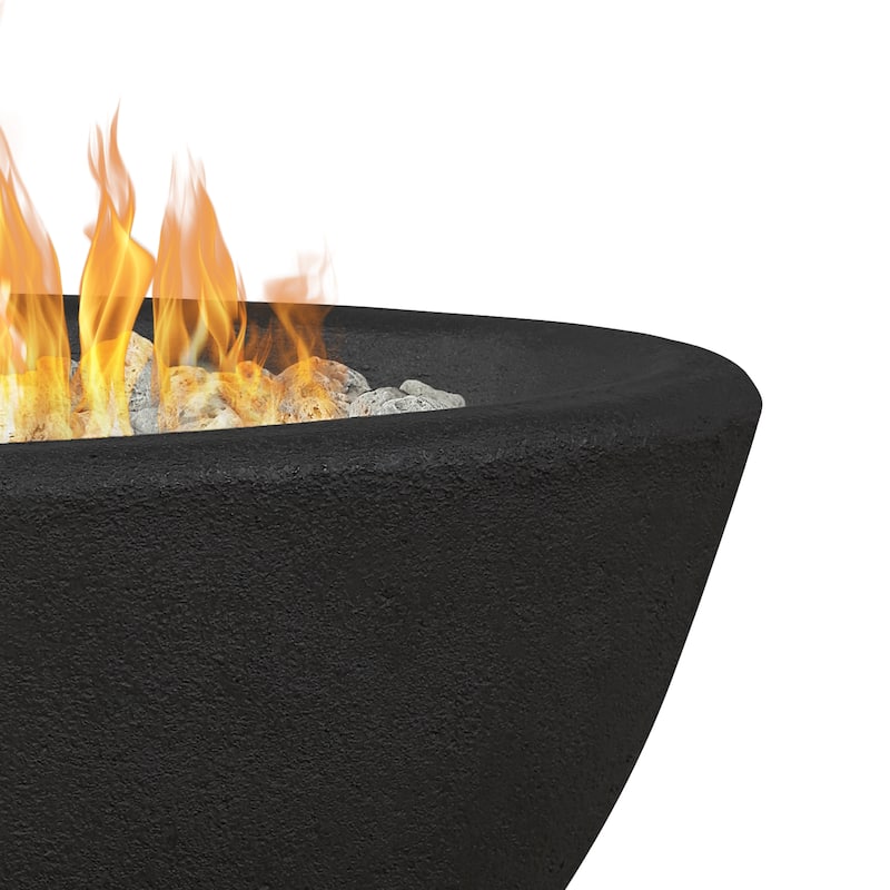 Riverside 48" Oval Propane Fire Bowl in Shale by Real Flame