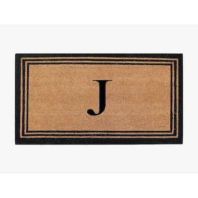 Pure Natural Coir Doormat with Heavy Duty PVC Backing,0.75 Inch Pile Height, Perfect for Outdoor Use