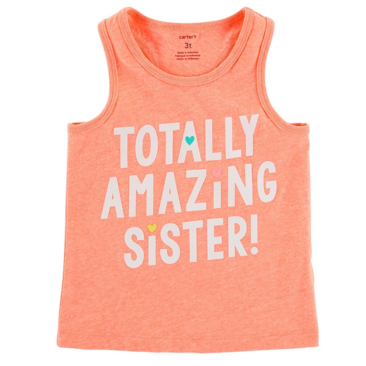 Shop Carter S Baby Girls Neon Totally Amazing Sister Tank Free