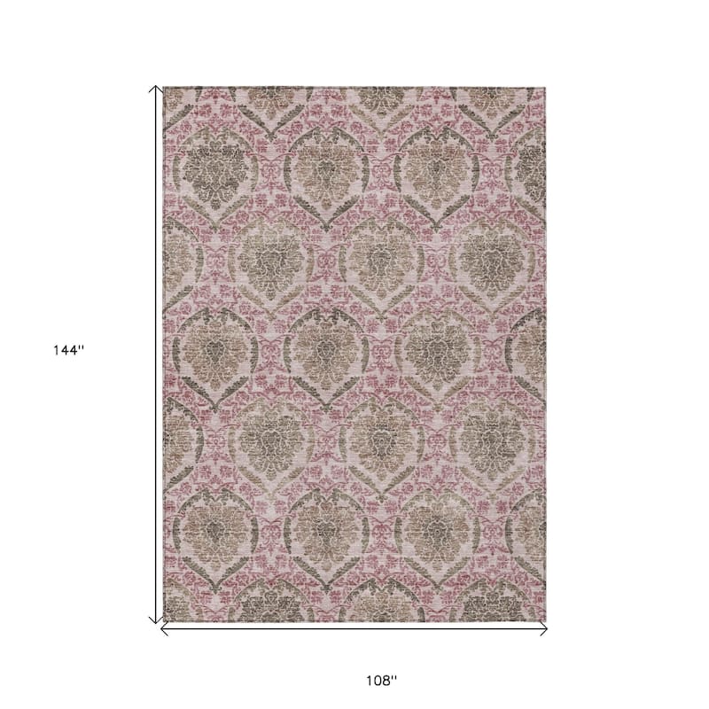 HomeRoots Medallion Transitional Rectangle Outdoor Rug