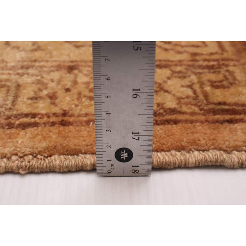 ECARPETGALLERY Hand-knotted Peshawar Oushak Copper Wool Rug - 9'1 x 12'1