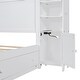 preview thumbnail 13 of 46, Queen Size Wooden Bed w/ All-in-One Storage Cabinet, Sockets & 4 Drawers