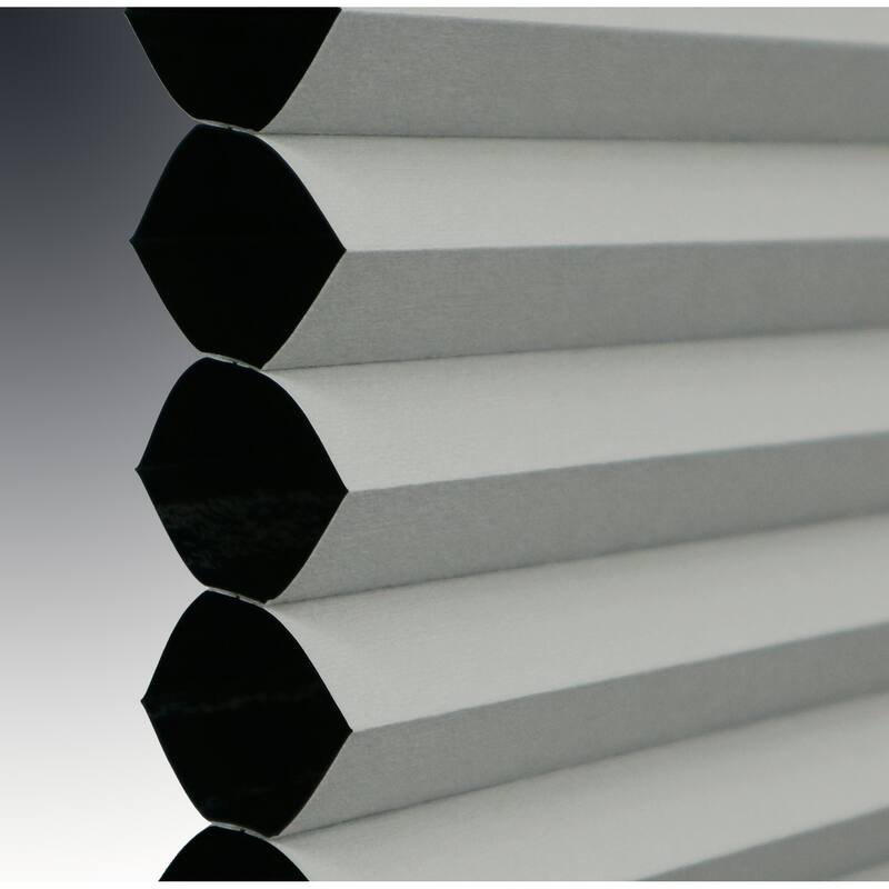 BlindsAvenue Custom 3/4" Pleat, Cordless Cellular Shades, Color Urban Gray, Blackout Fabric