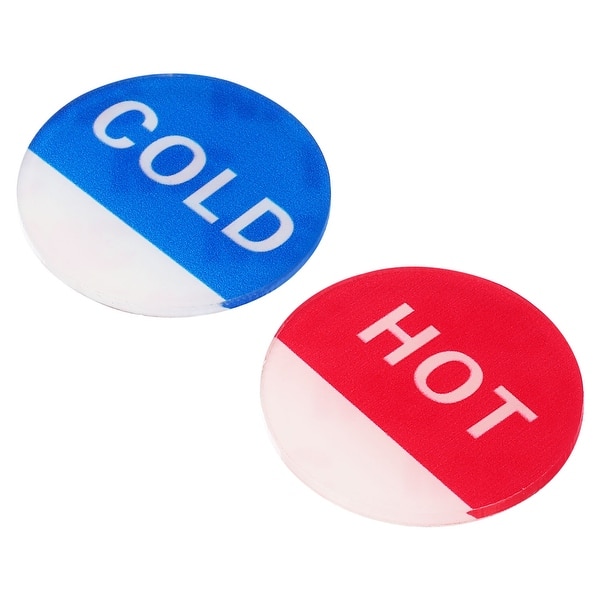 Self Stick Hot/Cold Water Label, Acrylic Waterproof Sticker Signs