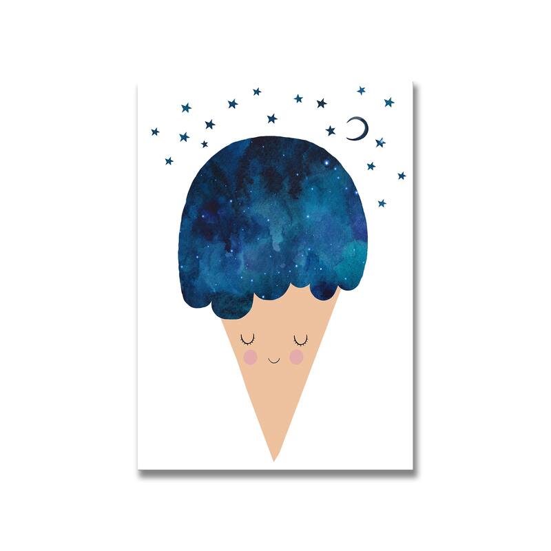 Kids Framed Art Print Sleep Well by Treechild - Multi-Color