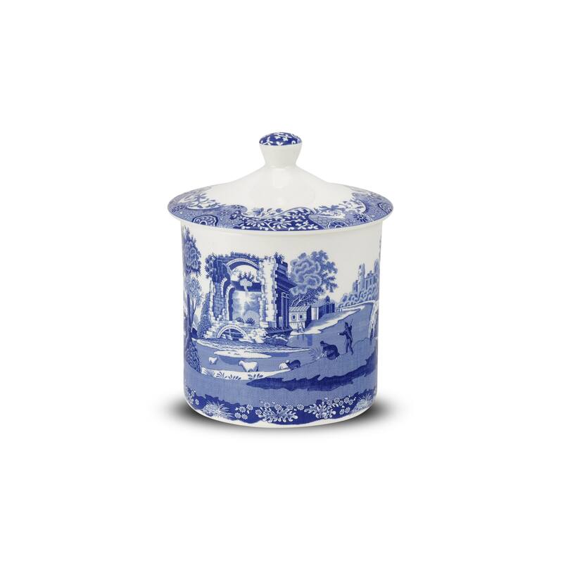 Spode Blue Italian Storage Jar - 7.5 Inch - 7.5 Inch