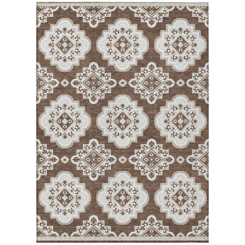 Machine Washable Indoor/ Outdoor Chantille Moroccan Boho Rug