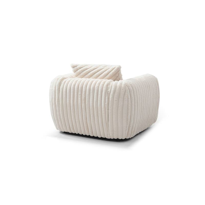 Cancun White Polyester Accent Chair
