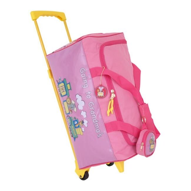 going to grandma's suitcase pink