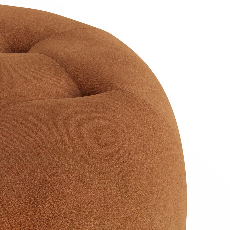 Bloomfield Round Performance Velvet Ottoman