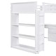 preview thumbnail 10 of 18, Twin Size Loft Bed with Ladder, Shelves, Solid Wood Loft Bed Frame with 4-Drawers Desk, Box Spring No Required