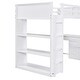 preview thumbnail 12 of 23, Twin Size Loft Bed with Ladder, Shelves and Desk, Maximized Space, White