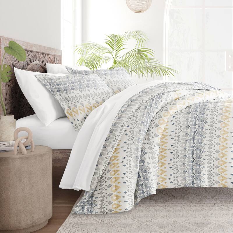 Becky Cameron Mayan Stamp Pattern Reversible Down Alt Comforter Set