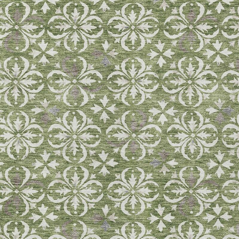 HomeRoots Floral Transitional Rectangle Outdoor Rug