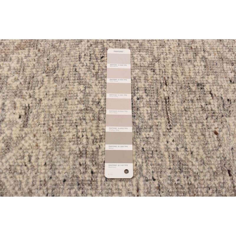 ECARPETGALLERY Hand-knotted Tangier Light Grey Wool Rug - 8'1 x 10'1