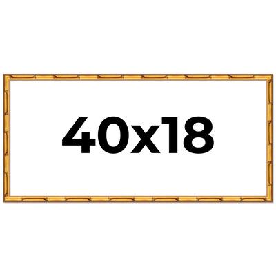 40x18 Frame Gold Bamboo Picture Frame Modern Photo Frame Includes UV Acrylic Shatter Guard Front Acid Free Foam Backing Board