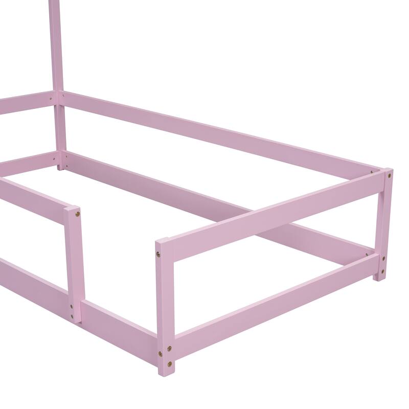 Twin Size Wood bed with Fences