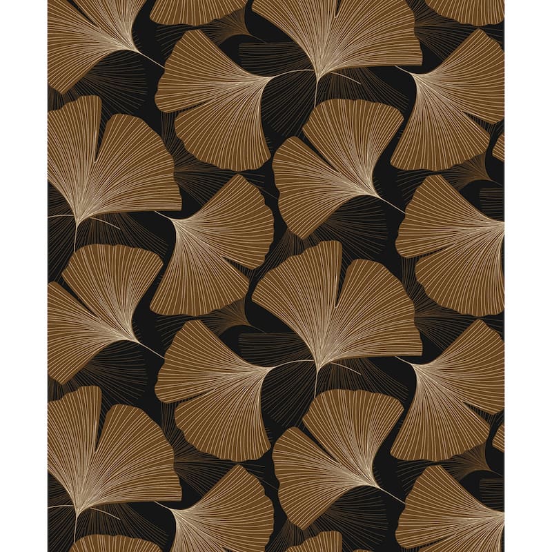 Seabrook Designs Keilani Non-Woven Unpasted Wallpaper - 20.9 in. W x 33 ft. L - Metallic Copper